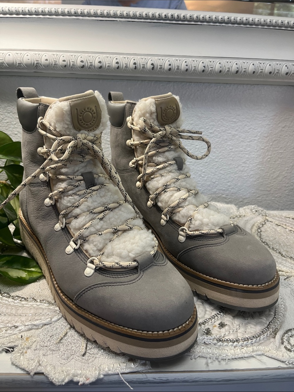 EUC Cole Haan Women's Zerogrand Lodge Waterproof Hiker Booties - Picture 2 of 15